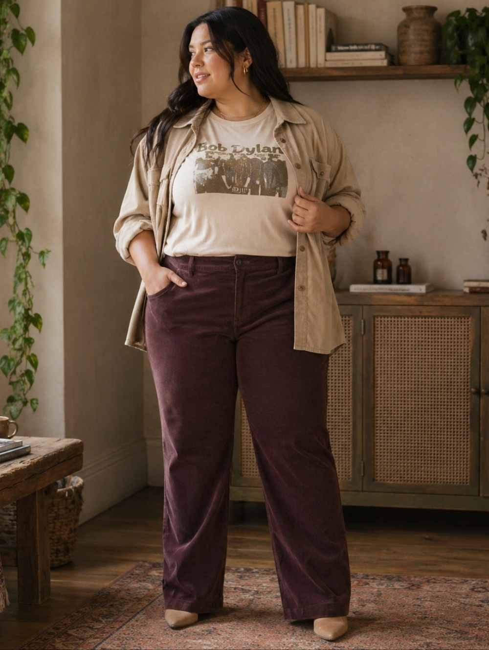 Torrid Comfort Flex Trousers Boot Corduroys High Rise Jeans 22 Regular Brown New